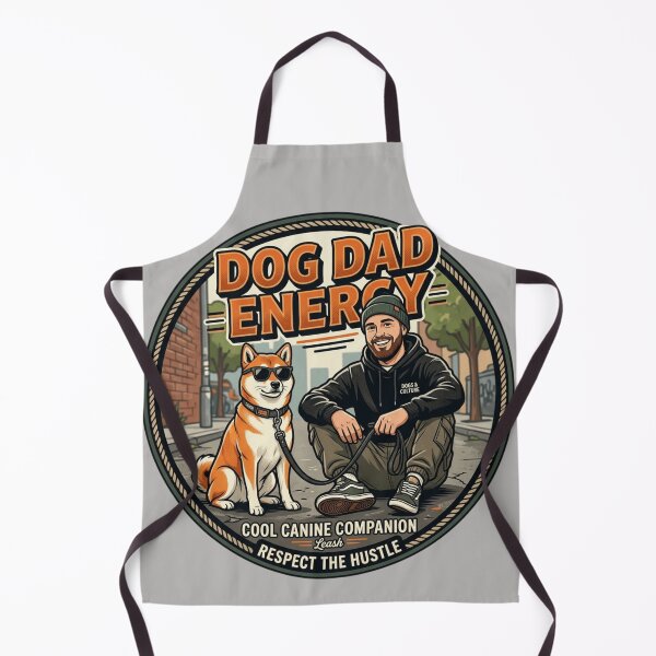 Item preview, Dog Dad Energy – Cool Dog Dad with Sunglasses Retro Streetwear Design designed and sold by RajDeals.