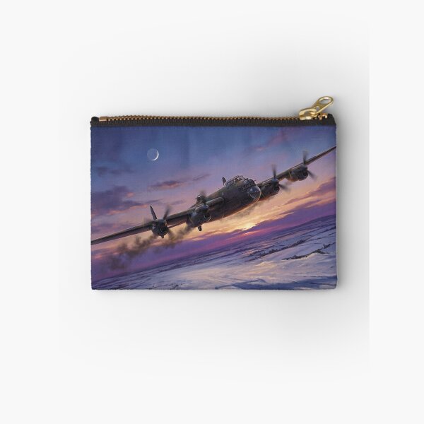 Item preview, Lancaster Bomber Snowy Dusk Illustration designed and sold by Airpower Art.
