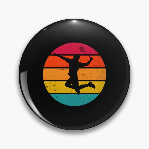 Item preview, Retro Badminton Player Sunset Silhouette designed and sold by anosxnreasto.