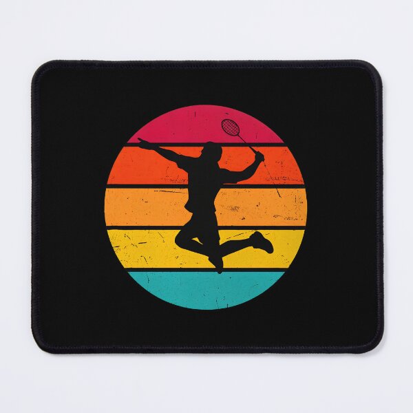 Item preview, Retro Badminton Player Sunset Silhouette designed and sold by anosxnreasto.