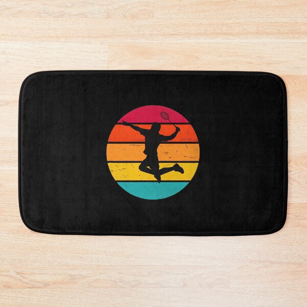 Item preview, Retro Badminton Player Sunset Silhouette designed and sold by anosxnreasto.
