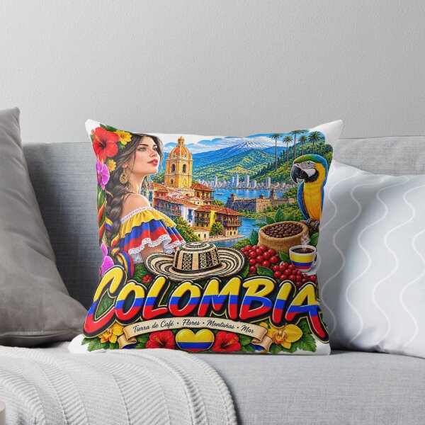 Item preview, Colombia Culture Sticker | Tierra de Cafe Floral Macaw Sticker designed and sold by alexcorporation.