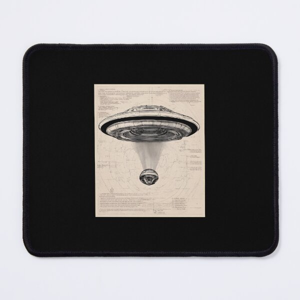 Item preview, Retro Blueprint UFO Probe Sketch Art designed and sold by rohlfhorricou.