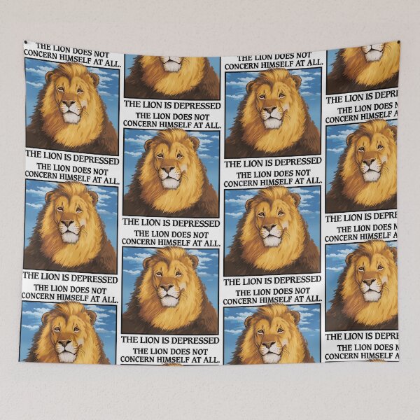 Item preview, Funny Lion Depression Quote Design designed and sold by cerima.
