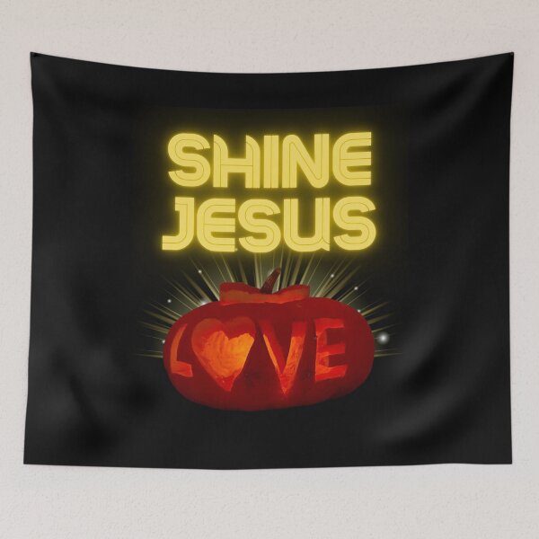 Item preview, Faith Halloween Shine Jesus Shine Love Christian Pumpkin designed and sold by Genius Geek.