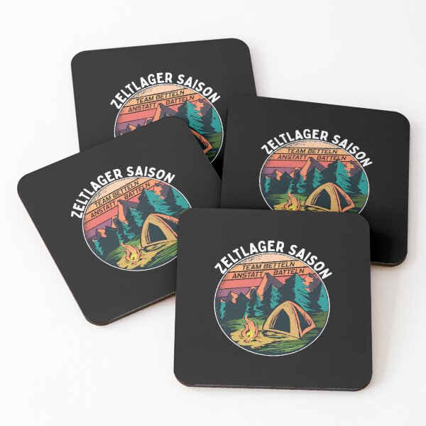Item preview, Retro Camping Scene Zeltlager Saison Design designed and sold by anosxnreasto.