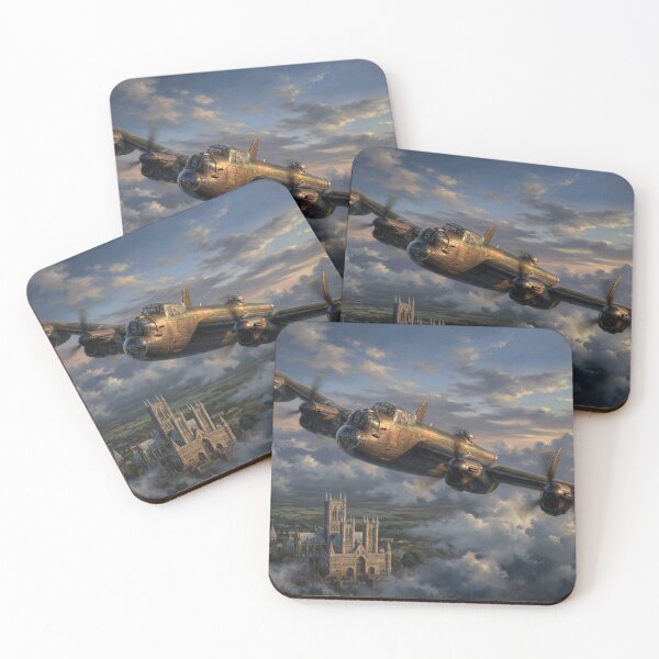 Item preview, Lancaster Bomber Cathedral Clouds Illustration designed and sold by Airpower Art.