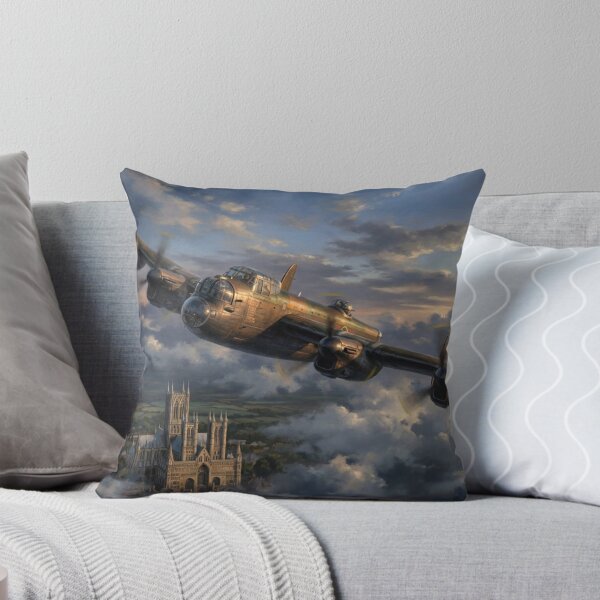Item preview, Lancaster Bomber Cathedral Clouds Illustration designed and sold by Airpower Art.