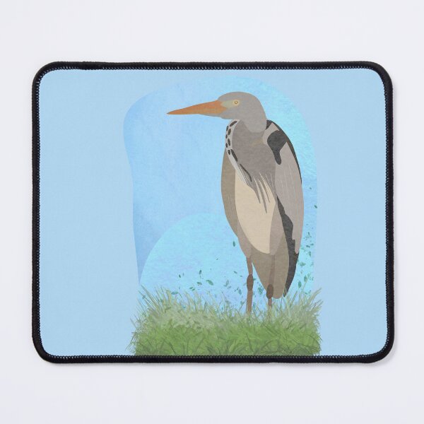 Item preview, Illustration of a Grey Heron in the wild designed and sold by FandomizedRose.