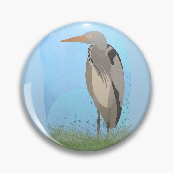 Item preview, Illustration of a Grey Heron in the wild designed and sold by FandomizedRose.