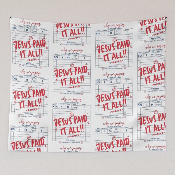Item preview, Jesus Paid It All Invoice Design designed and sold by cerima.