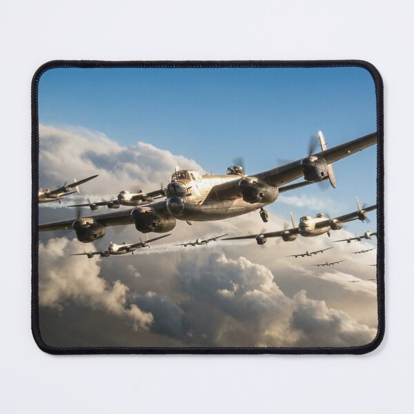 Item preview, Lancaster Bomber Cloudy Sky Illustration designed and sold by Airpower Art.