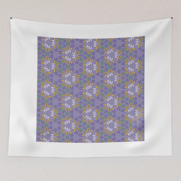 Item preview, Lavender Botanical Abstract Floral Symmetry Pattern designed and sold by baileylincoln.