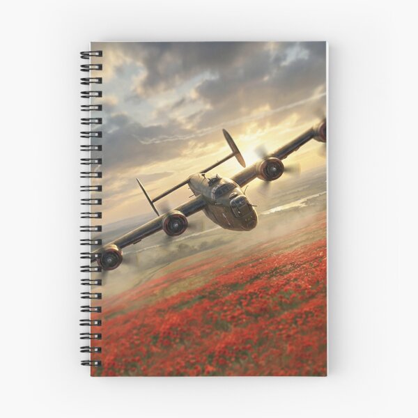 Item preview, B-24 Liberator Poppy Field Illustration designed and sold by Airpower Art.