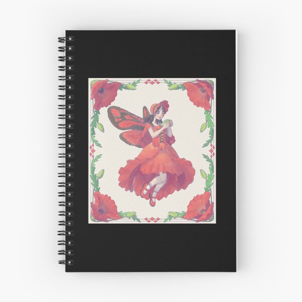Item preview, Poppy Fairy Crimson Red Botanical Magic Pixie Graphic designed and sold by IllieMillieart.