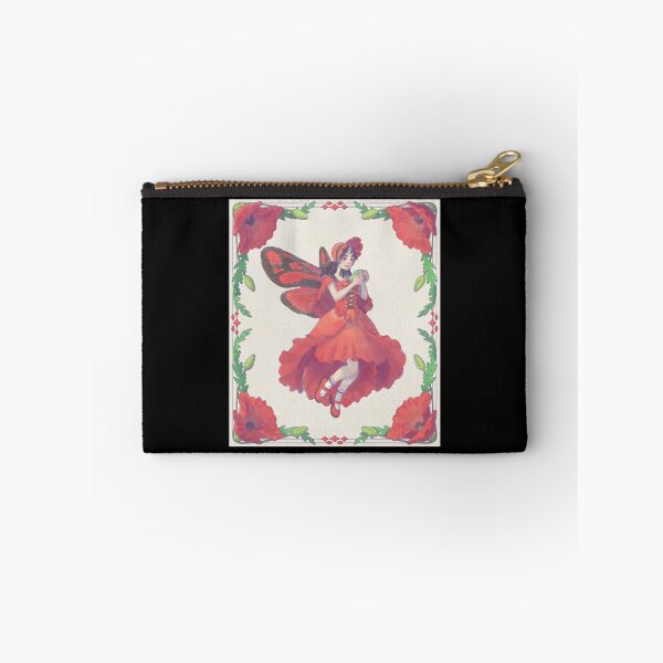 Item preview, Poppy Fairy Crimson Red Botanical Magic Pixie Graphic designed and sold by IllieMillieart.