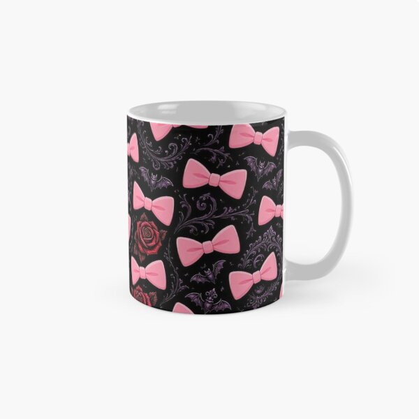 Item preview, Goth Coquette Pastel Pink Bows and Gothic Roses Seamless Pattern designed and sold by Breezes-of-Ida.
