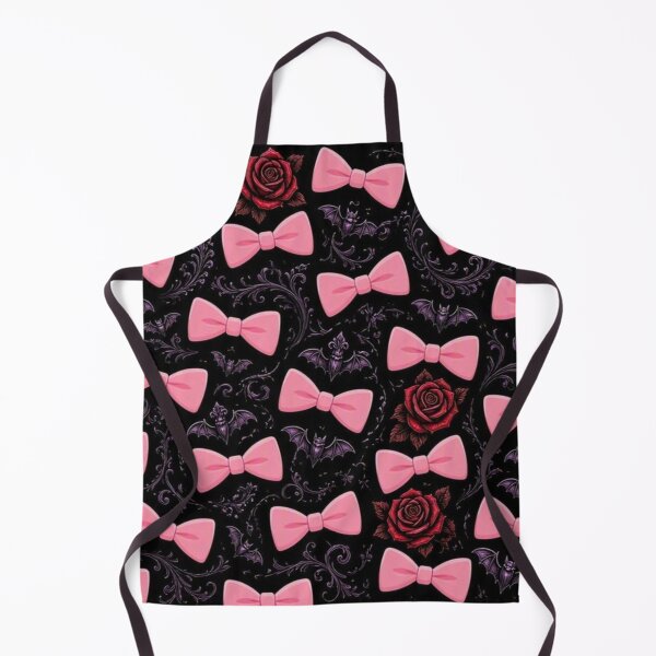 Item preview, Goth Coquette Pastel Pink Bows and Gothic Roses Seamless Pattern designed and sold by Breezes-of-Ida.