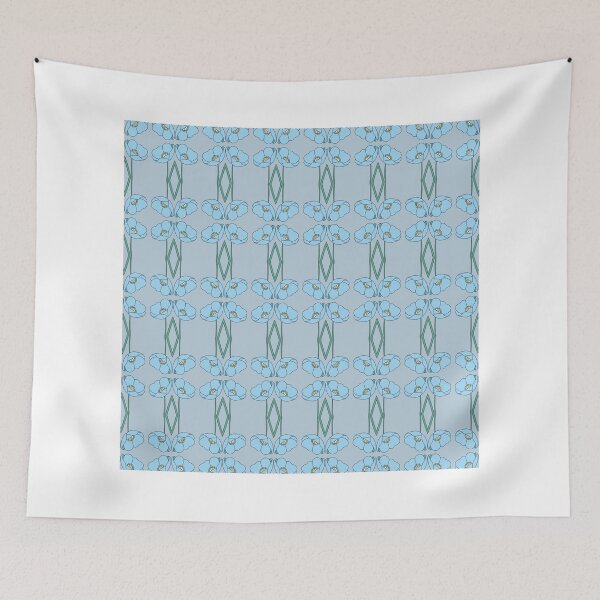Item preview, Soft Blue Floral Geometric Garden Pattern designed and sold by baileylincoln.