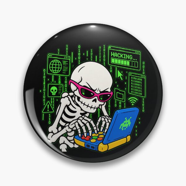 Item preview, Hacker Skeleton Cyberpunk Computer Geek designed and sold by MonkiFlipp.