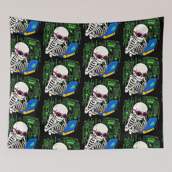 Item preview, Hacker Skeleton Cyberpunk Computer Geek designed and sold by MonkiFlipp.