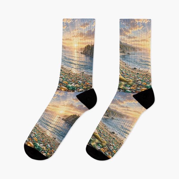 Item preview, Sleeping Twin Mermaids on Gemstone Beach at Sunset designed and sold by m-y-A-I-A-R-T-.