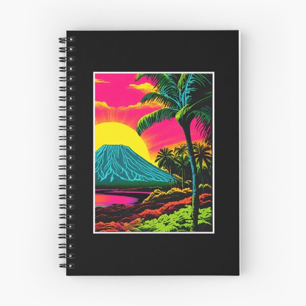 Item preview, Retro Tropical Volcano Sunset Palm Tree designed and sold by kalmanfjskrine.