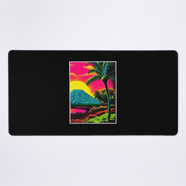 Item preview, Retro Tropical Volcano Sunset Palm Tree designed and sold by kalmanfjskrine.