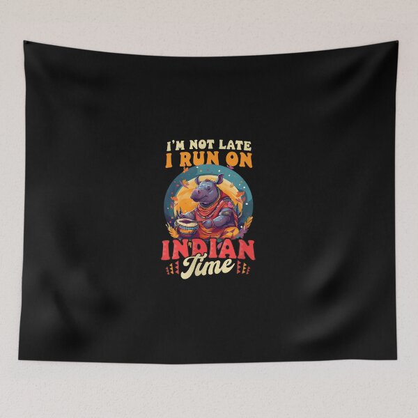 Item preview, Rhinoceros Indian Time Humor Animal Artwork designed and sold by rohlfhorricou.