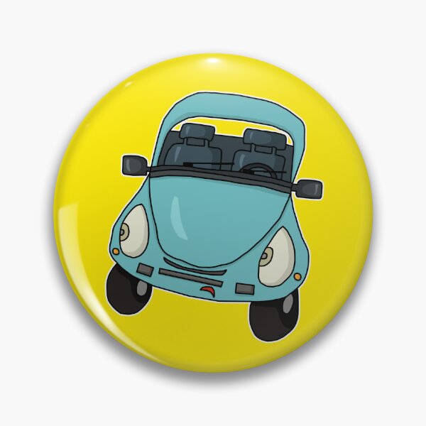 Item preview, Funny Vintage Blue Car Sticker | Skeptical Auto Meme Art designed and sold by MyxaART.
