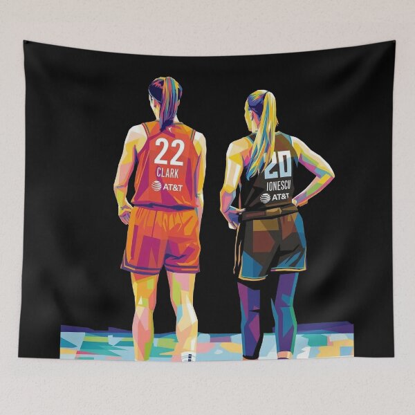 Item preview, Caitlin Clark and Sabrina Ionescu Pop Art designed and sold by SiksisArt.