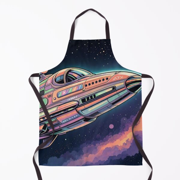 Item preview, Neon Spaceship – Futuristic Cosmic Adventure Illustration designed and sold by Dogandesighn.
