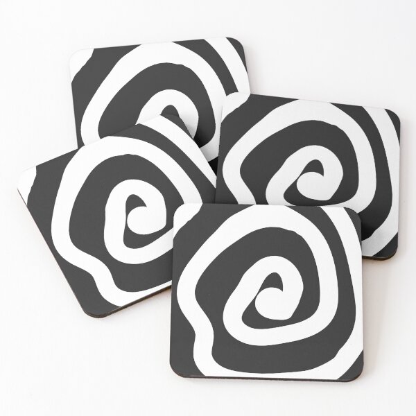 Item preview, Black and White Hypnotic Spiral Pattern designed and sold by jianina-alondra.