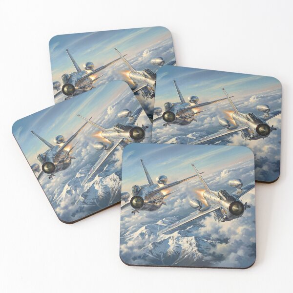 Item preview, Lightning Jets Mountain Crossing Illustration designed and sold by Airpower Art.