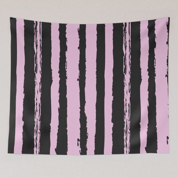 Item preview, Pink and Black Grunge Stripe Pattern designed and sold by jianina-alondra.