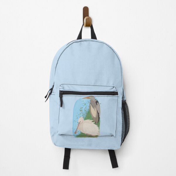 Item preview, Illustration of a Grey Heron and a Spoonbill in the wild designed and sold by FandomizedRose.