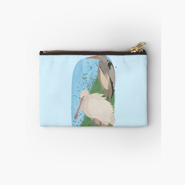 Item preview, Illustration of a Grey Heron and a Spoonbill in the wild designed and sold by FandomizedRose.