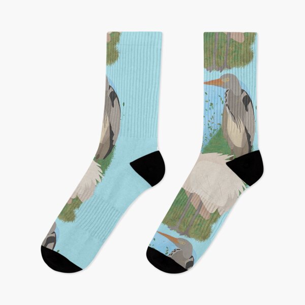 Item preview, Illustration of a Grey Heron and a Spoonbill in the wild designed and sold by FandomizedRose.