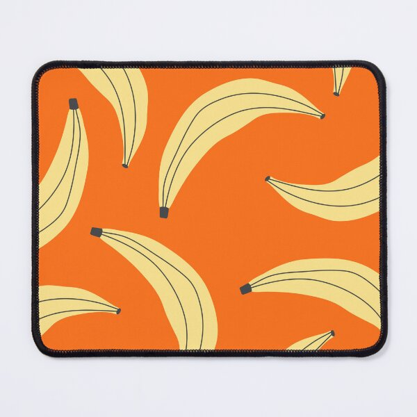Item preview, Retro Banana Pattern on Orange designed and sold by jianina-alondra.