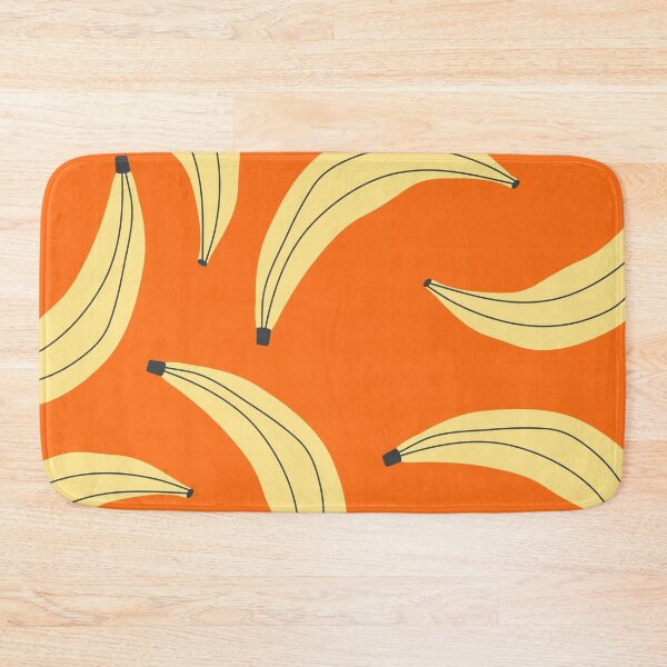 Item preview, Retro Banana Pattern on Orange designed and sold by jianina-alondra.
