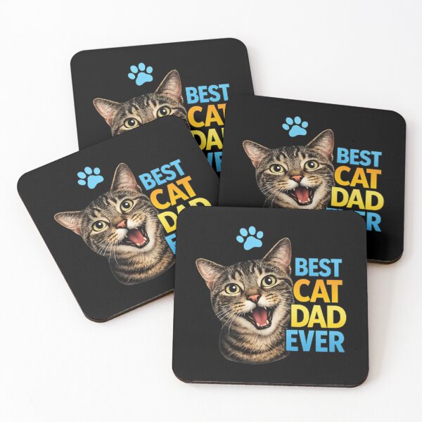 Item preview, Best Cat Dad Ever Happy Cat Paw Print Design designed and sold by SoyLamderma.