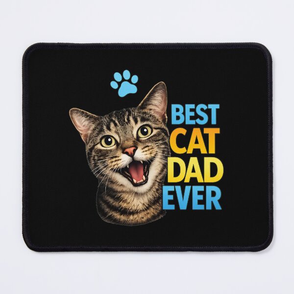 Item preview, Best Cat Dad Ever Happy Cat Paw Print Design designed and sold by SoyLamderma.