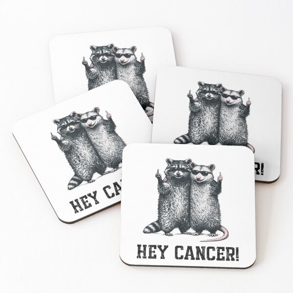 Item preview, Hey Cancer FU Funny Raccoon Opossum Anti Cancer Humor designed and sold by NgumohaLanke.