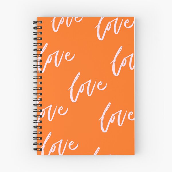 Item preview, Orange Love Typography Pattern designed and sold by jianina-alondra.
