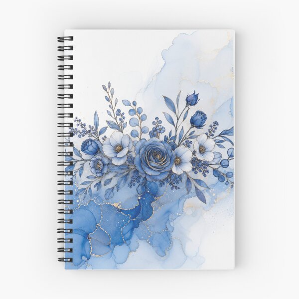 Item preview, Luminous Blue Floral Alcohol Ink Centerpiece designed and sold by AneissPiaf.