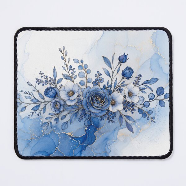 Item preview, Luminous Blue Floral Alcohol Ink Centerpiece designed and sold by AneissPiaf.