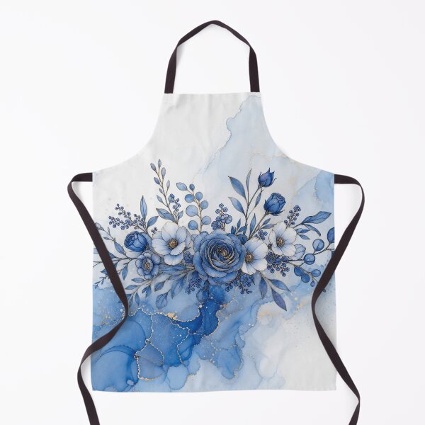 Item preview, Luminous Blue Floral Alcohol Ink Centerpiece designed and sold by AneissPiaf.