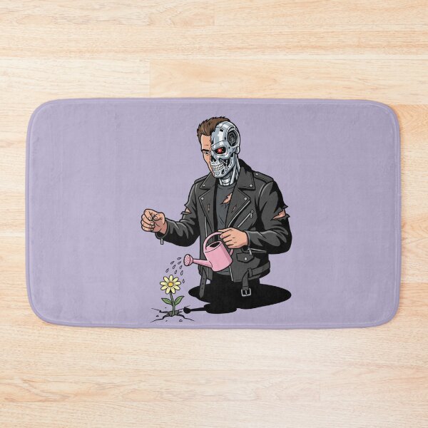 Item preview, Cyborg Assassin Watering Daisy Pink Can Terminator Parody Sci-Fi Pop Art designed and sold by Rare By Hero.