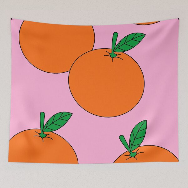 Item preview, Cute Orange Fruit Pattern on Pink designed and sold by jianina-alondra.