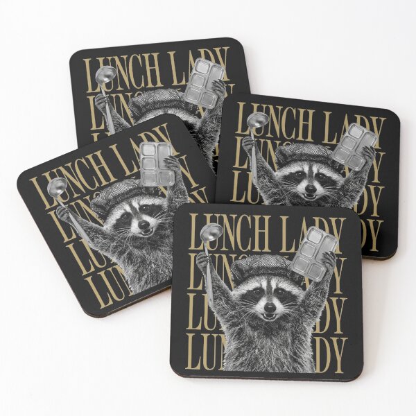 Item preview, Lunch Lady Raccoon Funny School Trash Panda  designed and sold by CaneufeyCip.